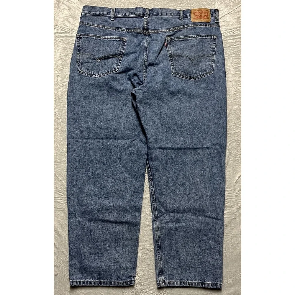 Levis 550 Jeans Mens 42x29* Blue Denim Relaxed Fit Straight Leg High Rise Cotton